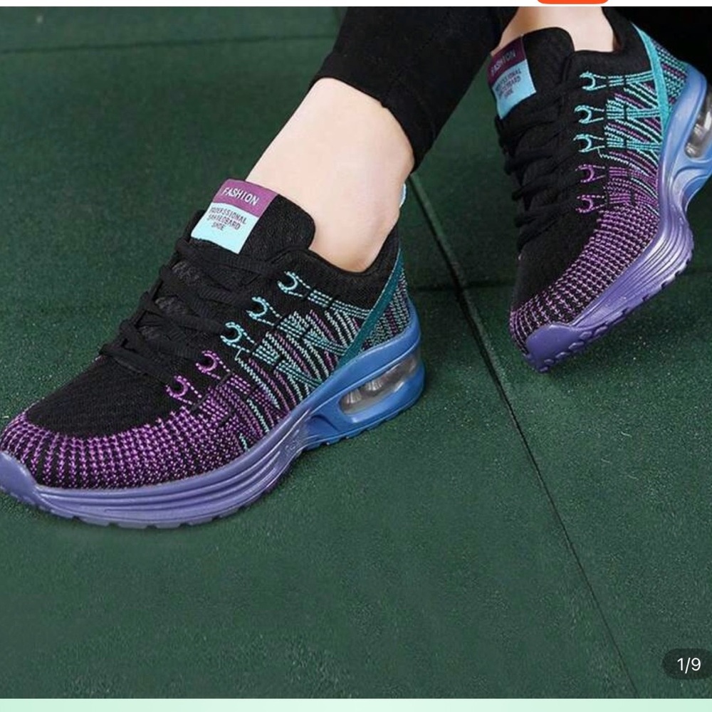 SHEIN Black and Purple Sneakers